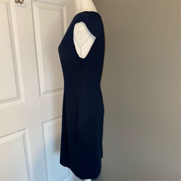 Diane Von Furstenberg Manette Women's Size 12 Navy Blue Sheath Body Con Dress - Picture 2 of 10